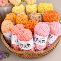Conjunto de 12 cores de fibras acrílicas, fio de lã de tricô, bordado tingido, lenanas para artesanato de crochê, suéter, chapéu, bonecas a baixo preço - Image 5