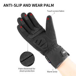 Luvas de motocicleta espessadas e à prova de vento para homens, impermeável, esqui, acampamento, bicicleta, ciclismo, veículo elétrico, quente, inverno - Image 4