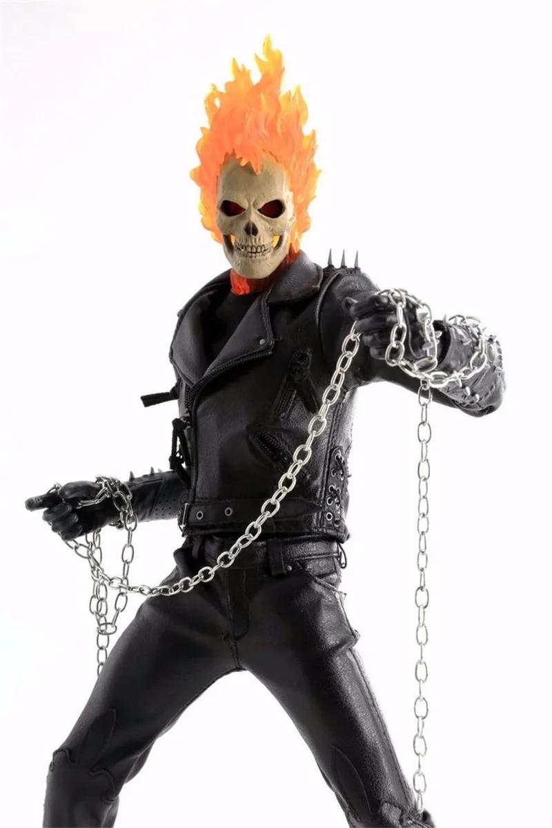 Ghost the Rider 23cm BJD Figura Modelo Brinquedos com Pano de PVC - Image 1