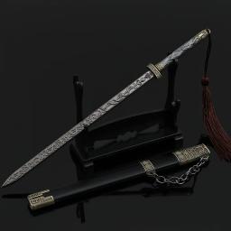 Modelo Medieval Armas Antigas, Yan Xifan com Bainha, Todos os Ofícios do Metal, Katana Colecionáveis, Acessórios para Ornamentos, Presentes, 22cm - Image 4