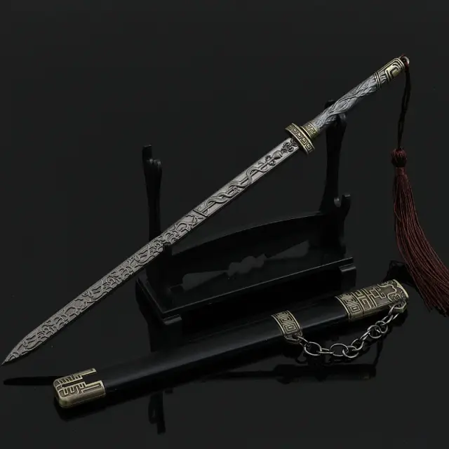 Coleção de Katana Medieval Yan Xifan com Bainha - Armas Antigas, Acessórios e Presentes Artesanais de 22cm