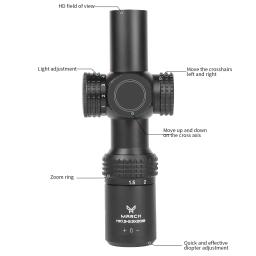 Março HK 1.5-5.5x20IR Airsoft Gun Âmbito Air Rifle Visão óptica Tactical Softair Pcp Ar 15 Colimador para Caça Besta luneta rifles aire comprimido 5 5 de caza tiros - Image 5