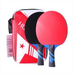 HUIESON-Raquete De Tênis De Mesa De Carbono Com Saco De Transporte, 5 Contraplacado Plus 2 Inner Carbon Ping Pong Paddle, 7 Star, Novo, 2 Pcs Set - Image 1