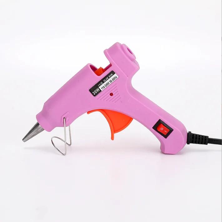 Pistola de Cola Hot Melt 20W para Artesanato DIY, Reparo Rápido e Presentes de Natal com Cola em Bastão