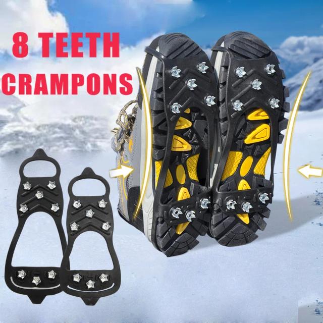 Dentes de Crampons para Botas de Neve e Gelo - Capas Antiderrapantes Ideais para Inverno, Escalada, Caminhadas e Pesca