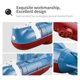 Mini rc submarino 0.1 m/s velocidade barco de controle remoto à prova dwaterproof água brinquedo mergulho modelo simulação para crianças presente natal presente ano novo - Image 4