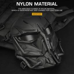 Máscaras táticas do Paintball do Airsoft, máscara facial completa ajustável, tampa facial respirável com almofada da esponja, equipamento desportivo ao ar livre - Image 1