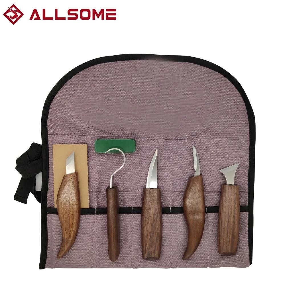 Kit de ferramentas de escultura em madeira para iniciantes, escultura manual, faca com arquivo de agulha, colher de madeira, talhar, 8PCs - Image 1