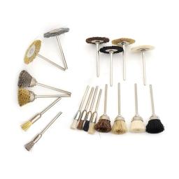 18pc escova de bronze roda de fio de aço para limpeza de metal polimento ferramenta de remoção de ferrugem 2.35 lidar com escova de fio de moagem elétrica polonês - Image 3