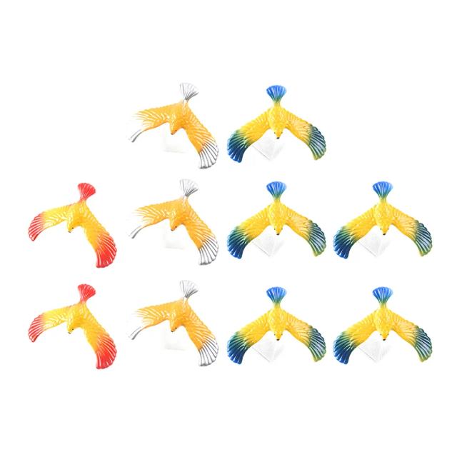 Diversão Equilibrante: Conjunto de 10 Figurinhas de Pássaros para Brincadeiras de Balanceamento com Dedo