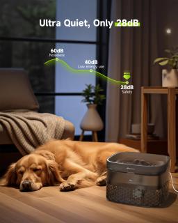 APETDOLA-Fonte de água automática para animais de estimação com bomba ultra silenciosa, distribuidor para vários gatos ou cães, 2.4Gal, 304oz, 9L - Image 5