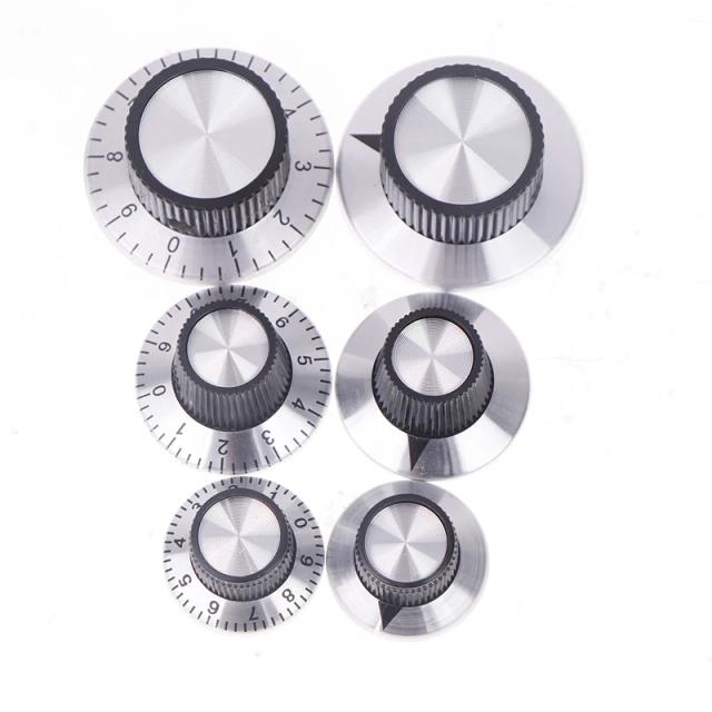Botão de Pedal Cromado para Efeitos de Guitarra com Indicação de Seta - Acessórios Vintage DIY 6mm 1 Unidade