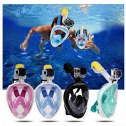 Conjunto de máscara subaquática para crianças e adultos, máscara facial completa, máscara de natação anti-nevoeiro, sistema de topo seco - Image 6