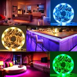 Flexível RGB Fita LED Lâmpada, 16 Milhões de Cores, Adequado para 24V DIY Festival, Halloween, Decoração do Partido, 16 Luzes por Metro - Image 6