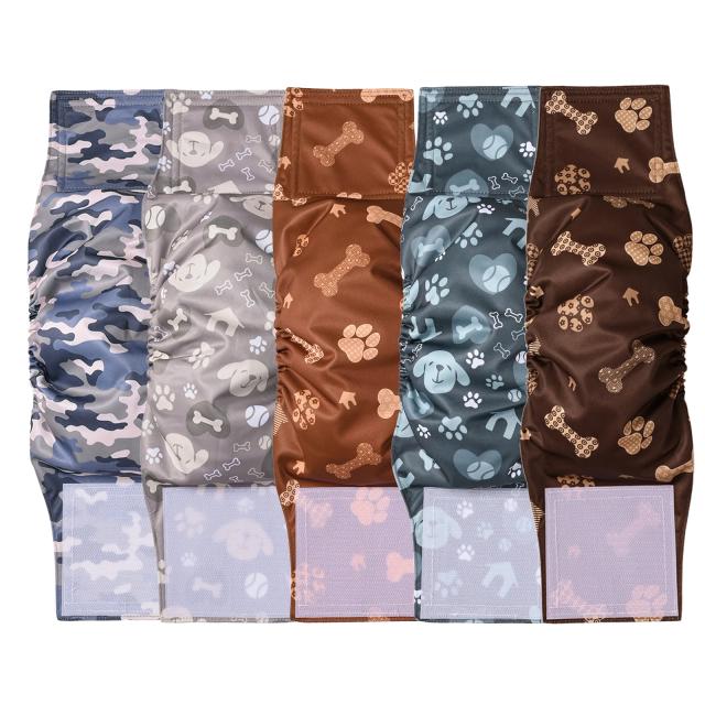 Fralda Reutilizável Impermeável para Cães: Shorts Laváveis e Confortáveis para Machos e Fêmeas de Grande Porte