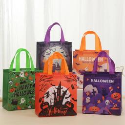 Sacolas pequenas com alças, saco de presente não tecido multifuncional, suprimentos para festa de Halloween, truque ou deleite, embrulho - Image 2