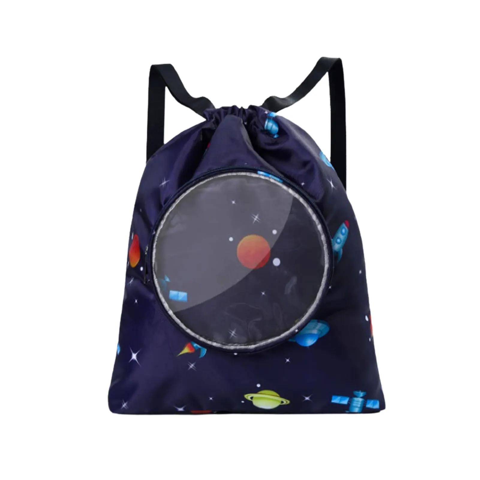 Impermeável Drawstring natação saco para crianças, mochila dobrável, sacos de armazenamento, molhado e seco separação, equipamento de natação portátil - Image 1