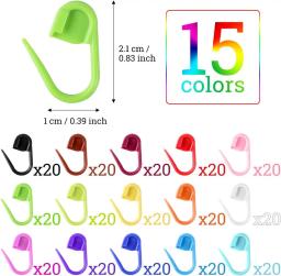 50/100 pces de plástico colorido pinos de segurança tricô marcadores ponto crochê clipes para diy tricô costura artesanato vestuário acessórios - Image 2