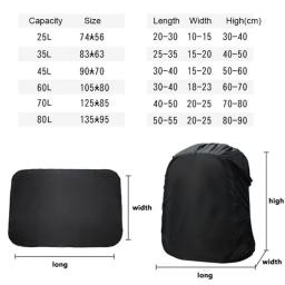 Capa de chuva mochila impermeável, Fivela cruzada atualizada, Caminhadas ao ar livre e Camping Bag, Mochila, 15-85L - Image 6