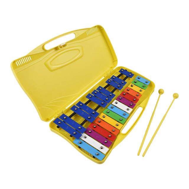 Xilofone Glockenspiel com 25 Notas e Malas de Mão, Ideal para Estudantes e Iniciantes