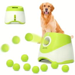 Pet Tennis Launcher com Bolas para Cachorro, Lançador automático de bola, Suprimentos de treinamento interativo - Image 1