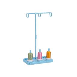 Cremalheira de linha de costura durável fácil de usar suporte de linha três carretel bordado suporte de linha rack de uso doméstico - Image 1