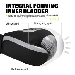 Luvas Profissionais de Treinamento de Boxe para Homens e Mulheres, Elastic Pu, Muay Thai, Sanda, Fighting, Lekaro, Adult, 12oz - Image 2