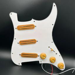 Pickguard de guitarra ST pré-cabeado, Ímã cerâmico, Hot Rails, Captador de bobina dupla, Conjunto Scratchplate para guitarra ST - Image 2