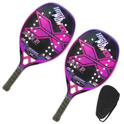 Arronax-Full Carbon Fiber Beach Tennis Racket, superfície áspera, capa Bag, em estoque, 3K - Image 1