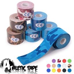 Fita Cinesiológica para Recuperação Esportiva, Fita Atlética, Cintas para Ginásio de Fitness, Tênis e Corrida, Protetor Muscular do Joelho, Moda, 2 Tamanhos - Image 1