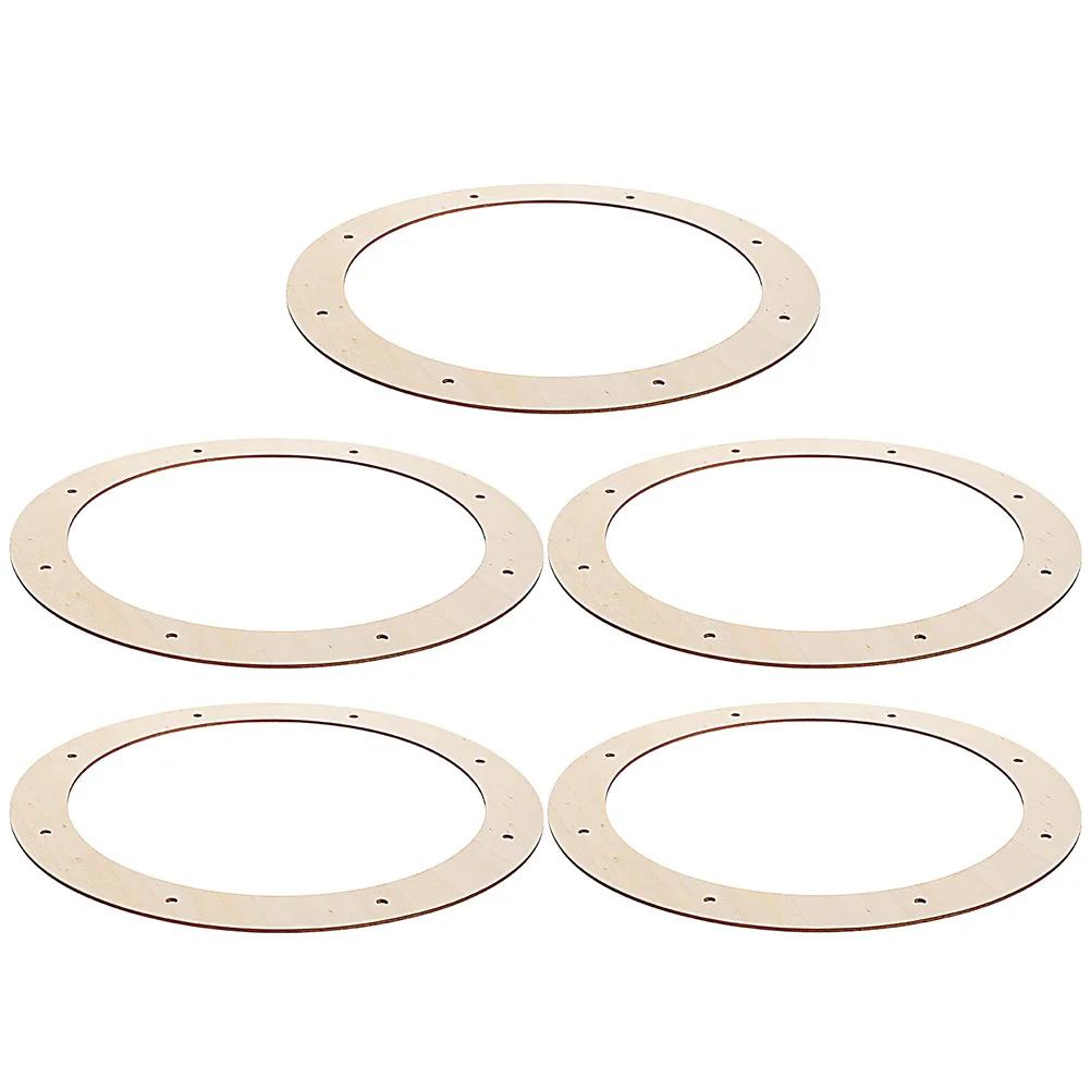 Anéis De Grinalda Floral Redonda Círculo De Madeira De Hoop, Guirlandas DIY Artesanato, Ferramentas para Casamento, Decorações De Natal - Image 1