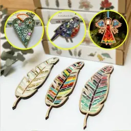 Kit de mosaico artesanal criativo, faça você mesmo, vitral, artesanato, kit de mosaico de penas brilhantes, amantes de artesanato para adultos/crianças - Image 2