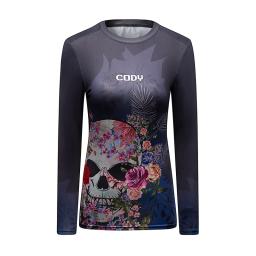 Rashguard feminino mma camiseta novo crânio 3d impresso bjj boxe esporte topos rash guard jiu jitsu camisas kickboxing fitness jerseys - Image 4