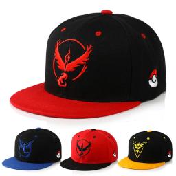 Boné de beisebol Go Team Valor, Instinto de Equipe Mística, Snapback Unissex, Anime Bordado Adolescente, Chapéu de Pai Hip Hop, H018 - Image 1