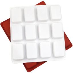 12 buraco arredondado retângulo silicone sabão molde para artesanato artesanal diy ferramentas de fabricação de sabão moldes de grau alimentício silicone sabão forma molde - Image 5