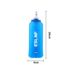 Garrafa de água potável macia, saco dobrável, frasco, ao ar livre, corrida, pacote de hidratação, cintura, bicicleta, acampamento, 500ml - Image 2