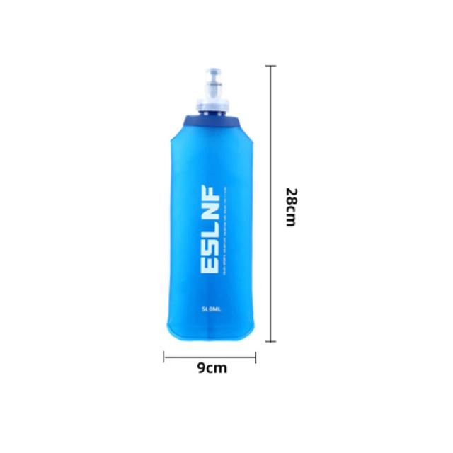 Garrafa Dobrável de Água Potável 500ml para Hidratação ao Ar Livre, Ciclismo e Acampamento
