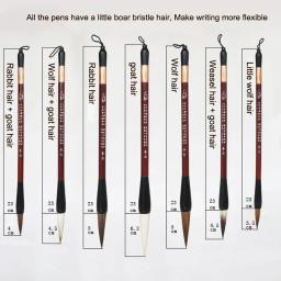 7 pçs chinês caligrafia pincéis conjunto com caneta caixa conjunto de escrita pincel ferramenta caligrafia tinta caligrafia arte pintura artesanato suprimentos - Image 6