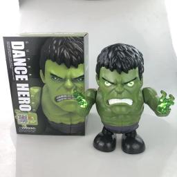 Marvel homem de ferro dança figuras ação cantar luz led spiderman robô modelo vingadores super herói robôs criança boneca brinquedo natal presente - Image 4
