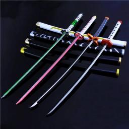 255mm katana espada modelo japonês anime cosplay metal adereços liga anime batalha arma coleção presente das crianças decoração para casa - Image 3