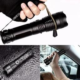 Lanterna De LED De Alta Potência, Tocha Recarregável, Lanterna Tática, Lanterna Ultra Poderosa, Carregamento USB, Ao Ar Livre - Image 4