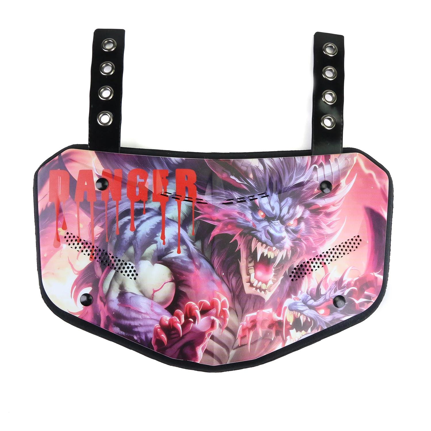 Futebol americano placas traseiras para jovens e adultos, Chrome Rugby Back Pads - Image 1