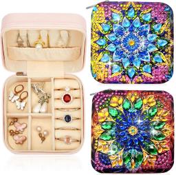 Caixa de jóias portátil para adultos Mandala Diamond Art Kits de armazenamento de pintura 1pc por conjunto - Image 4