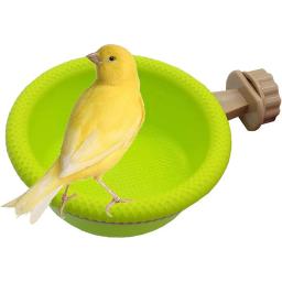 Plastic Bird Bath Stand para Budgies, Banheira Parrot, Pet Shower, Caixa de banho Parrot, Poleiro Acessórios - Image 1