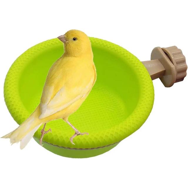 Suporte para Banheira de Plástico para Budgies e Papagaios - Acessórios para Banho e Poleiro de Aves de Estimação