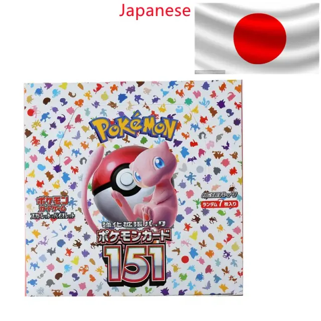 Pokemon 151 Japão SV2A Booster Box TCG Cartas Colecionáveis