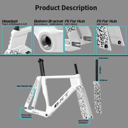 Bxt novo quadro de pista de carbono engrenagem fixa pista bicicleta quadro de fibra de carbono TRC-195 conjunto de quadros de pista de velocidade única 700cx28c - Image 3