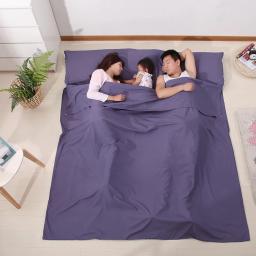 Saco de dormir leve portátil, saco multipessoa, acampamento exterior, folha do curso do hotel, forro, 115cm x 210cm - Image 2