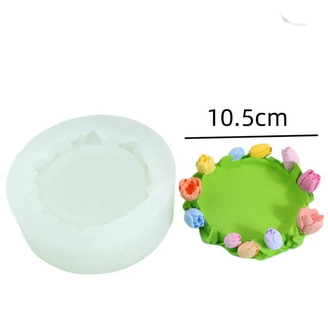 Bandeja de Armazenamento em Concreto 3D com Molde de Silicone: Modelos Redondo e Retangular para DIY e Exibição de Jóias
