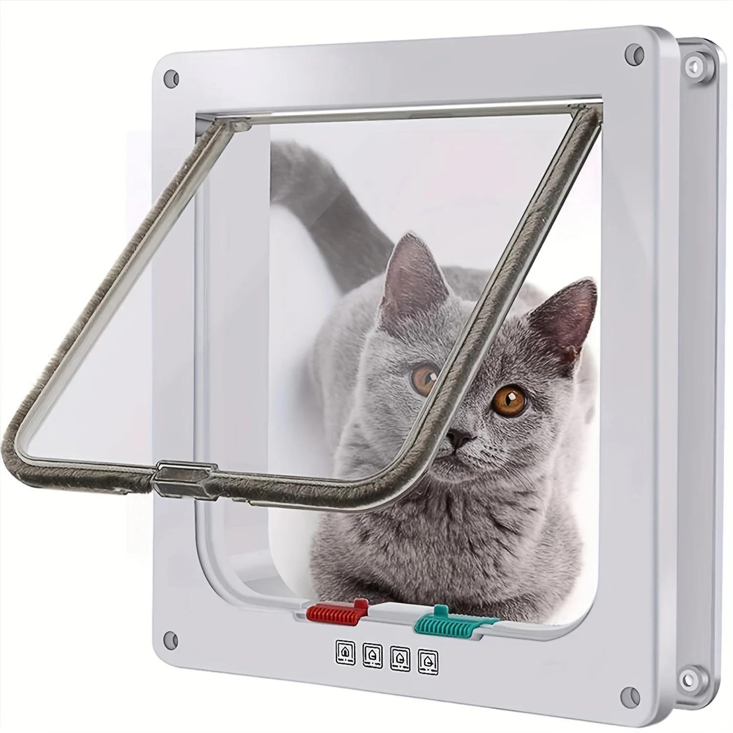Porta de acesso bidirecional para cães e gatos, segura e conveniente, multifuncional - Image 1